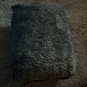 Luxurious Gray Faux Fur pillow